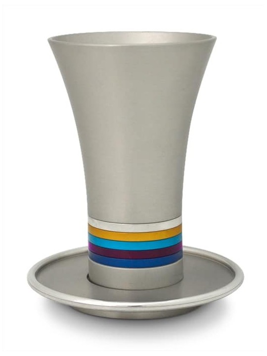 Coupe de Kiddouche en aluminium moderne et élégante, tasses de Kiddouche modernes, israélienne
