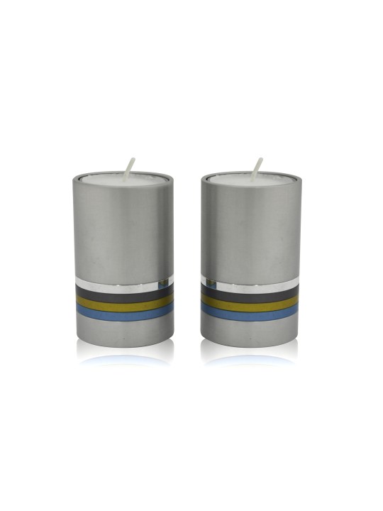 Round Shaped Aluminum Candlesticks with Colorful R , Modern Candlestic