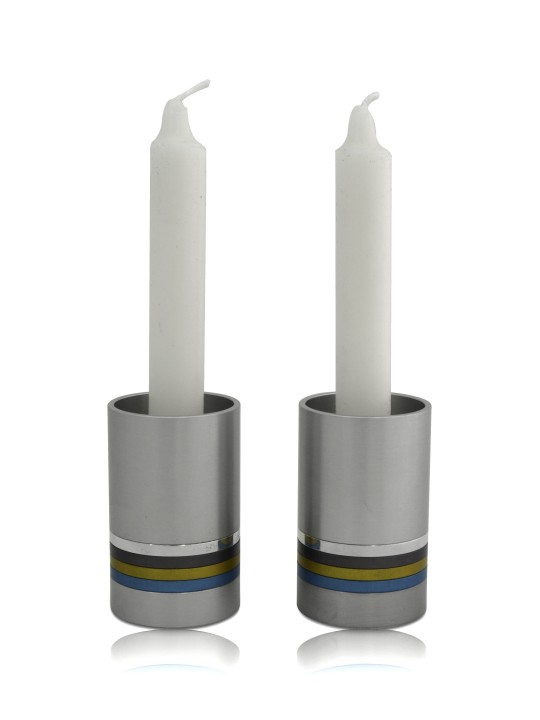 Round Shaped Aluminum Candlesticks with Colorful R , Modern Candlestic