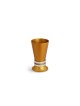 Tasse colorée en aluminium pour Kiddush avec anneau en gras, Kiddush Cu moderne