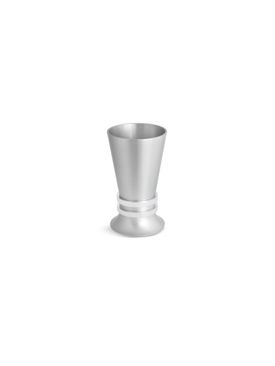 Tasse colorée en aluminium pour Kiddush avec anneau en gras, Kiddush Cu moderne