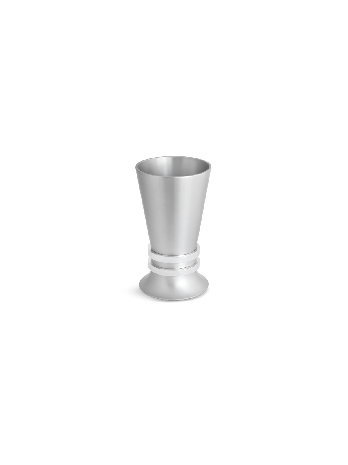 Tasse colorée en aluminium pour Kiddush avec anneau en gras, Kiddush Cu moderne