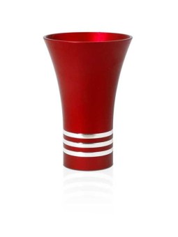 Multi-Colored Kiddush Cup with 3 Silver Look Rings , Modern Kiddush Cu