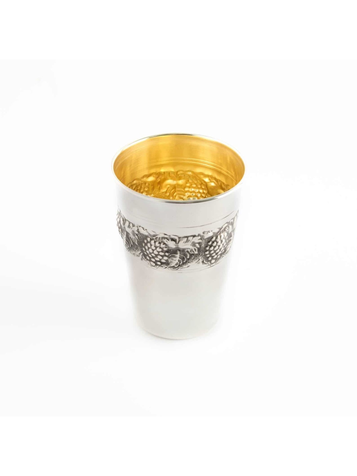 Grapes Design Kiddush Cup & Plate Made of Sterling , Passover Gifts ,