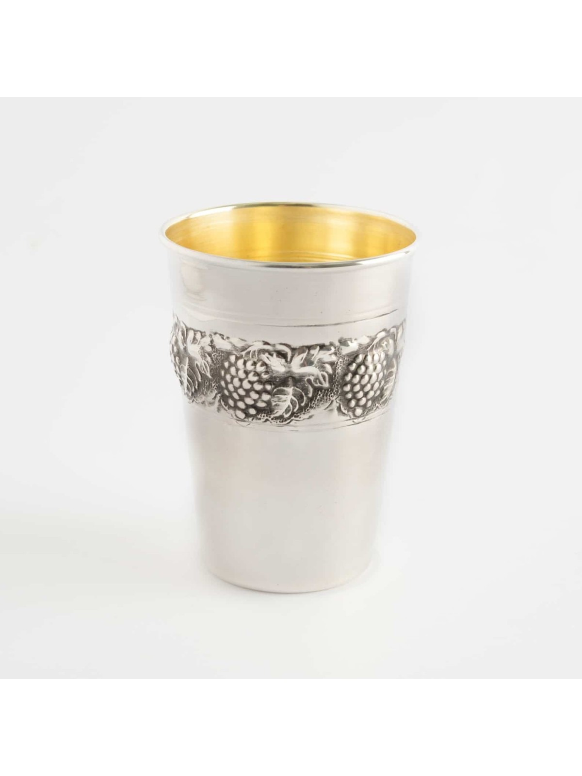 Grapes Design Kiddush Cup & Plate Made of Sterling , Passover Gifts ,
