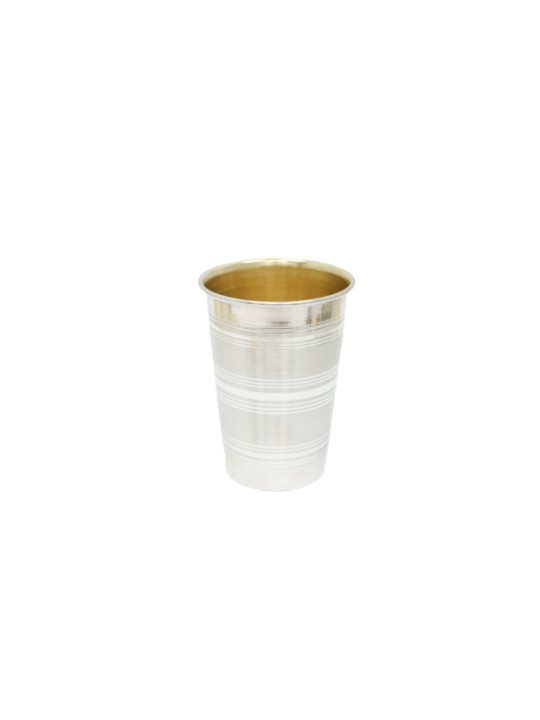 Straight Kiddush Cup with Plate , Passover Gifts , Israeli Judaica