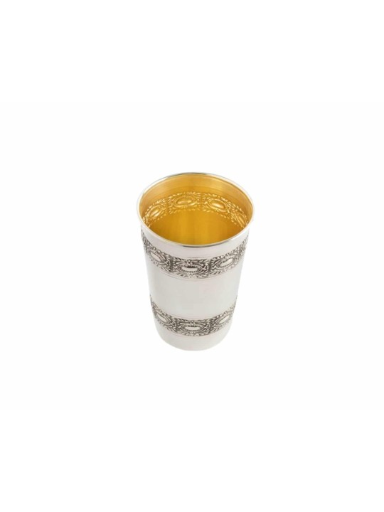 Silver Shabbat kiddush Cup & Plate , Cadeaux de Pâque , Judaica israélien