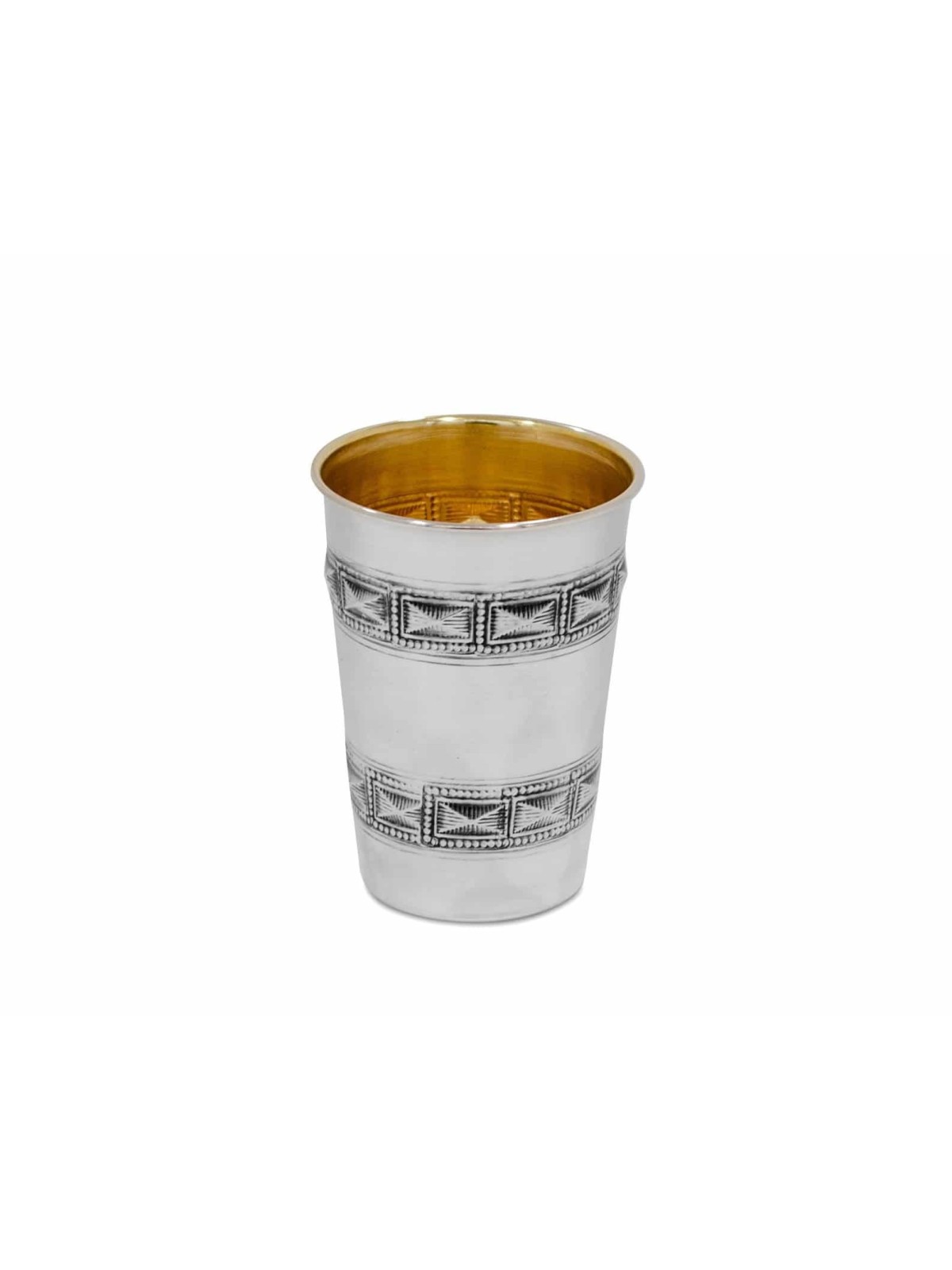 Tasse en argent sterling avec motif carré sur la tasse, cadeaux de Pâque, I