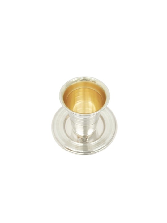 Set Elegant Kiddush Cup & Plate , Passover Gifts , Israeli Judaica