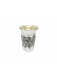 Sterling Silver Kiddush Cup with Geometric & beads , Passover Gifts ,