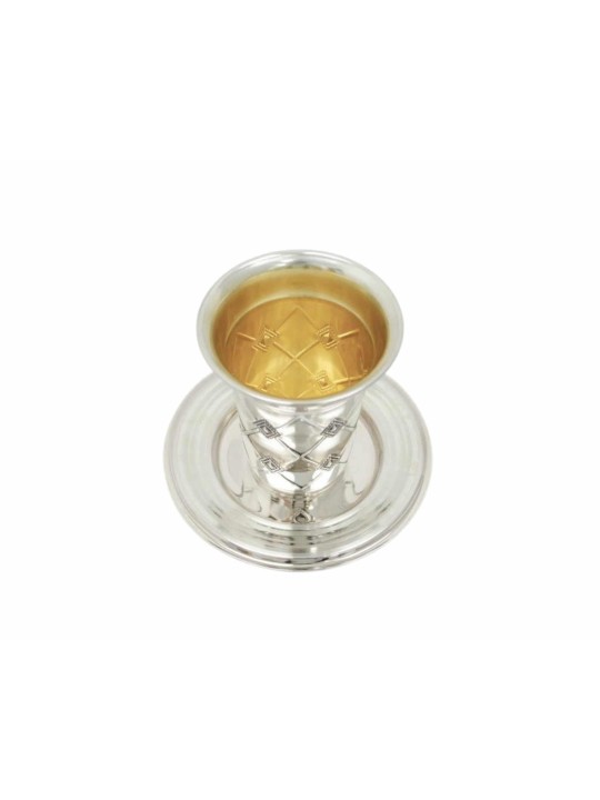 Coupe de Kiddouch en argent de forme géométrique, cadeaux de Pâque, Judaica israélienne