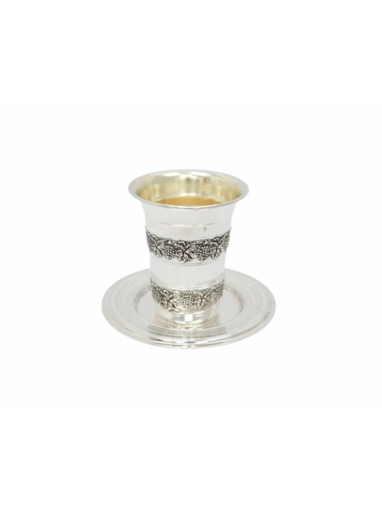 Sterling Silver Becher Kiddush cup , Passover Gifts , Israeli Judaica