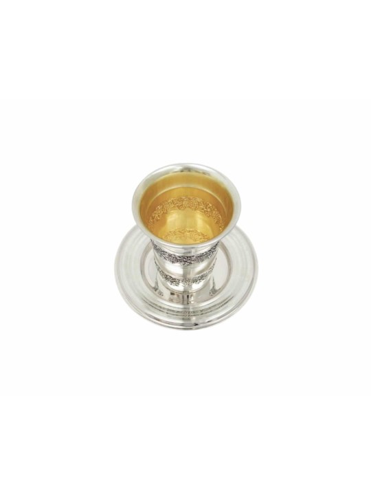 Coupe Becher Kiddush en argent sterling, cadeaux de Pâque, Judaica israélienne