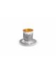 Traditional design Set Kiddush Cup and Plate Sterl , Passover Gifts ,