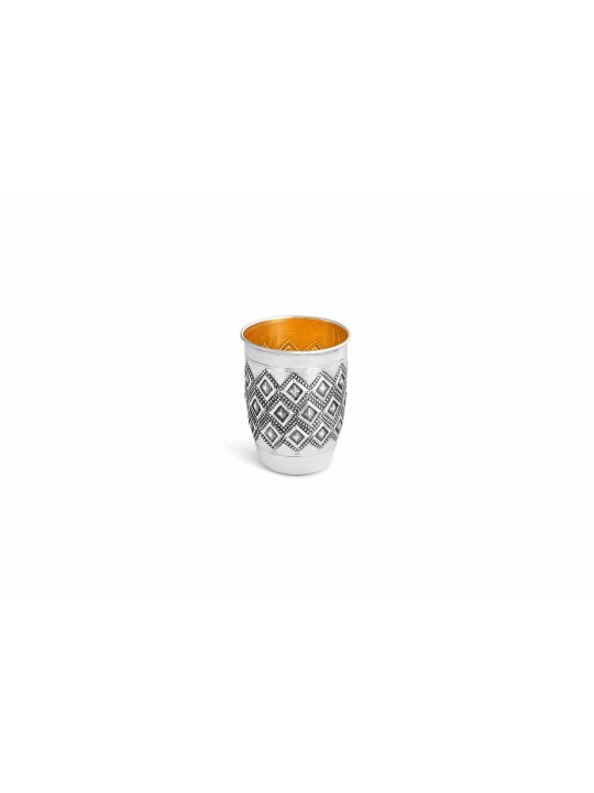 Traditional design Set Kiddush Cup and Plate Sterl , Passover Gifts ,
