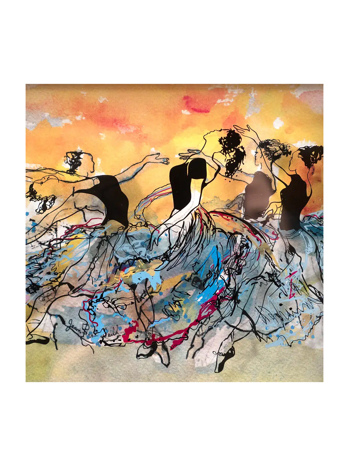 Ballet Harmony - 3D Glass Artwork of Dancers , Tu B'Av Gifts , Israeli