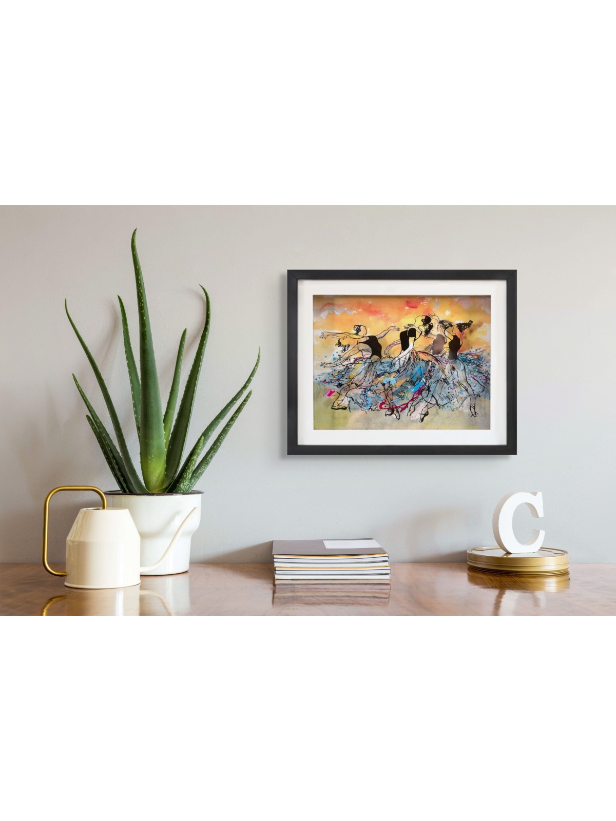 Ballet Harmony - 3D Glass Artwork of Dancers , Tu B'Av Gifts , Israeli