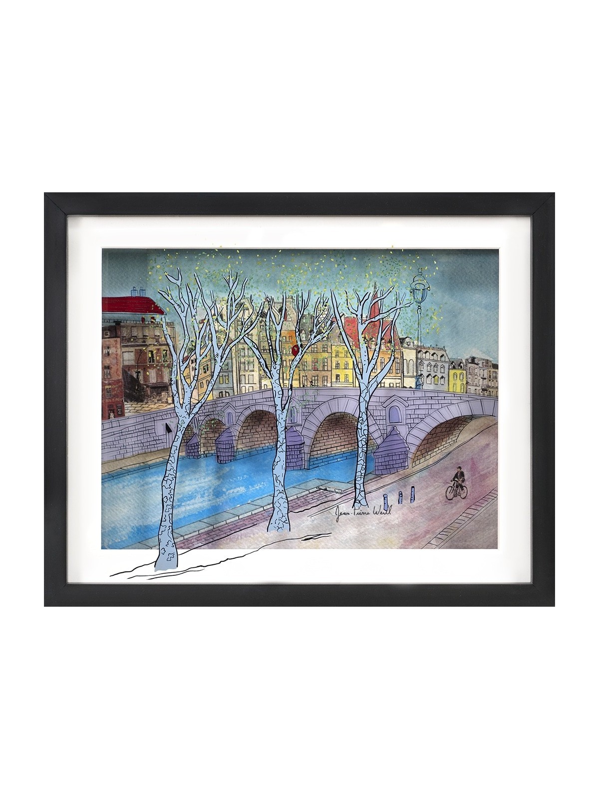 Paris en hiver avec Classic Bridge 3d Paintin, Tu B'Av Gifts, I