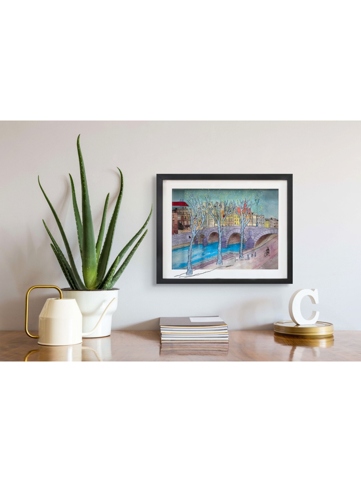 Paris en hiver avec Classic Bridge 3d Paintin, Tu B'Av Gifts, I