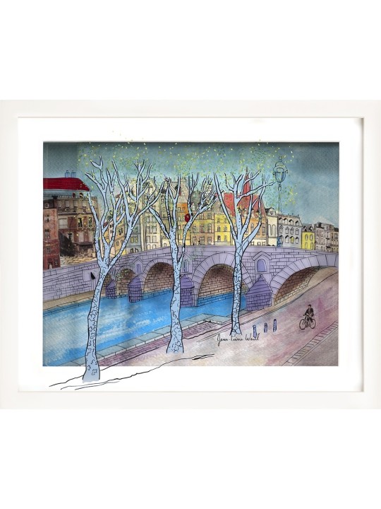 Paris en hiver avec Classic Bridge 3d Paintin, Tu B'Av Gifts, I