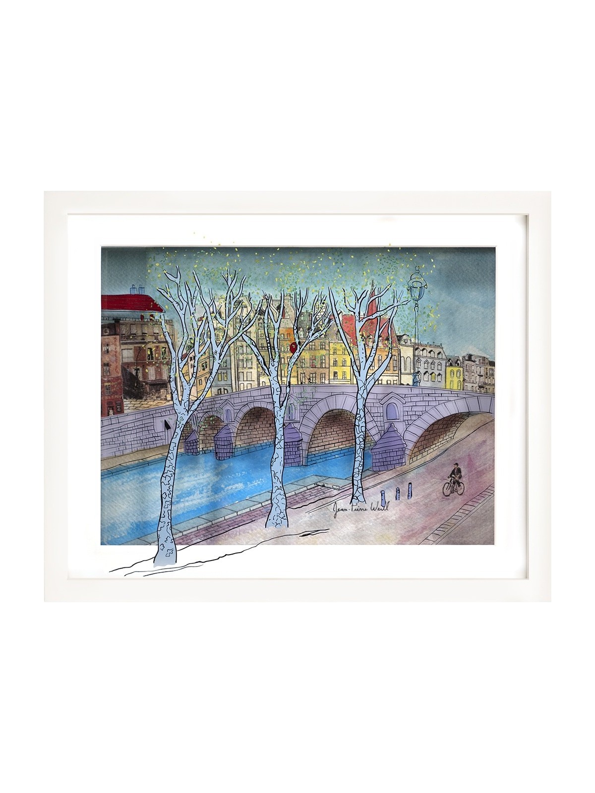 Paris en hiver avec Classic Bridge 3d Paintin, Tu B'Av Gifts, I