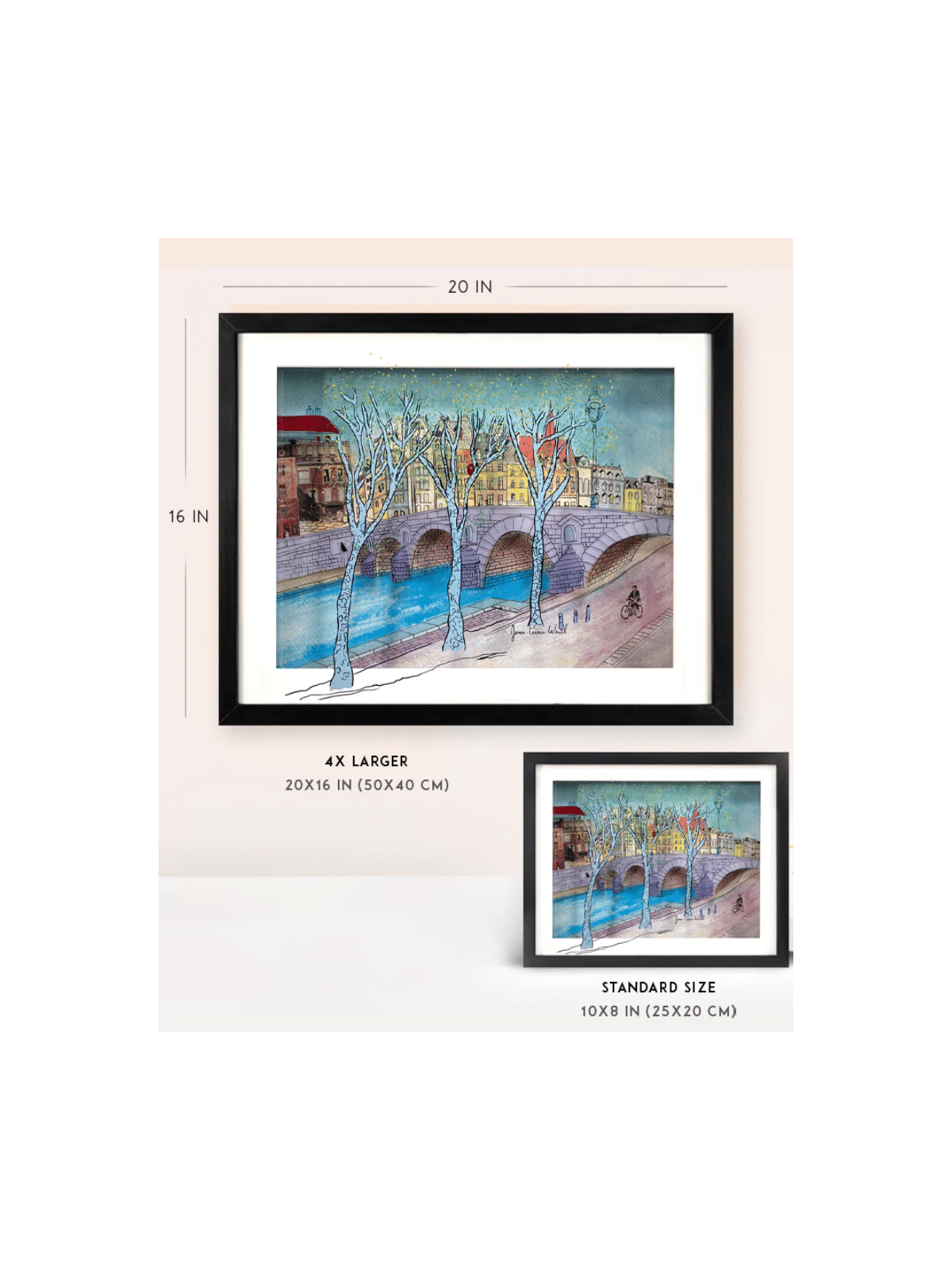 Paris in the Winter with Classic Bridge 3d Paintin , Tu B'Av Gifts , I