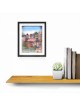 Village multicolore de livres Peinture 3D sur verre , Cadeaux Tu B'Av , I
