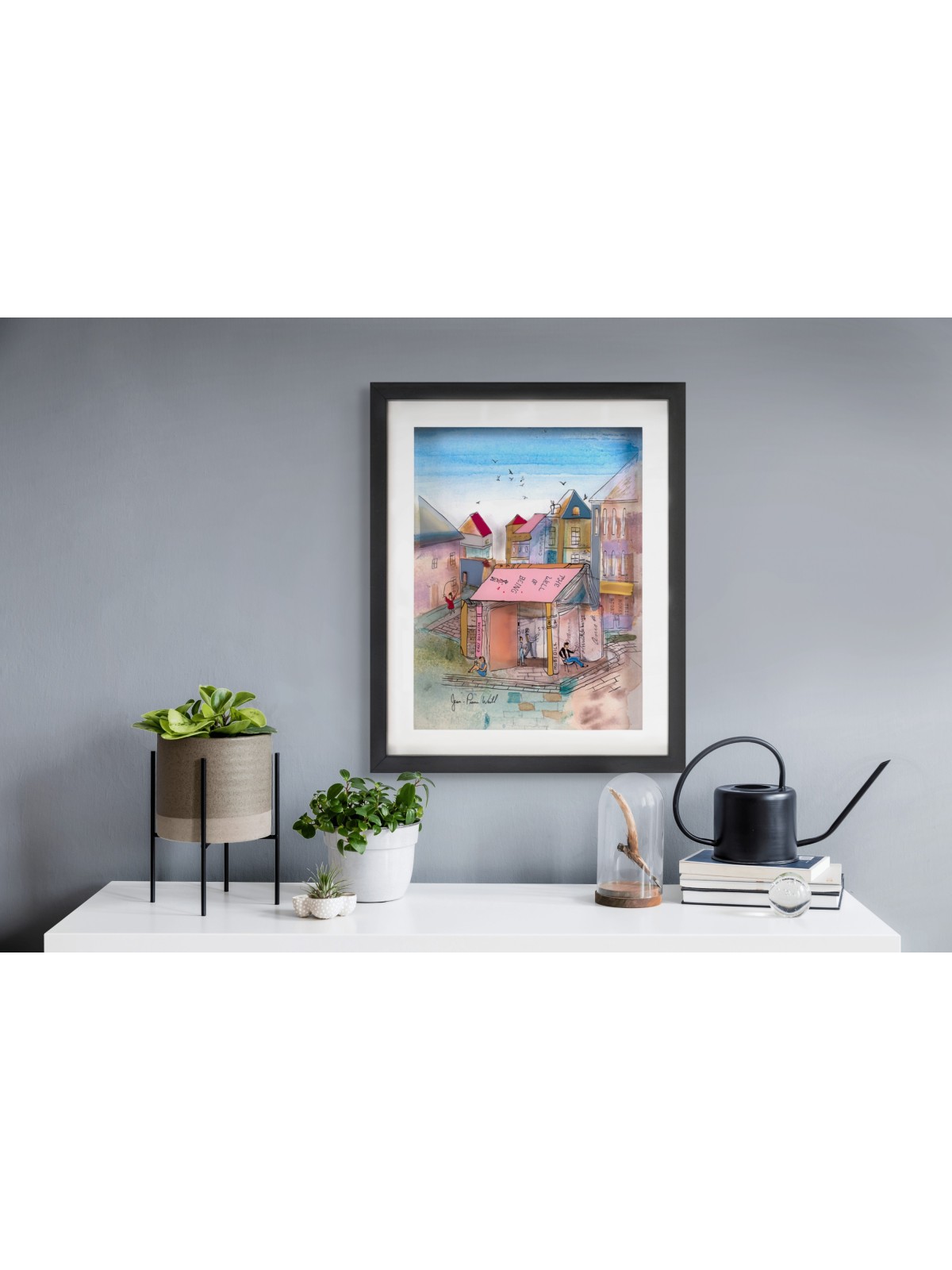 Village multicolore de livres Peinture 3D sur verre , Cadeaux Tu B'Av , I