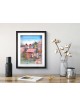 Village multicolore de livres Peinture 3D sur verre , Cadeaux Tu B'Av , I
