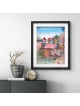 Village multicolore de livres Peinture 3D sur verre , Cadeaux Tu B'Av , I