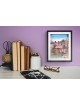 Village multicolore de livres Peinture 3D sur verre , Cadeaux Tu B'Av , I