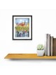 City Romance with Golden Trees 3D Painting on Glas , Tu B'Av Gifts , I
