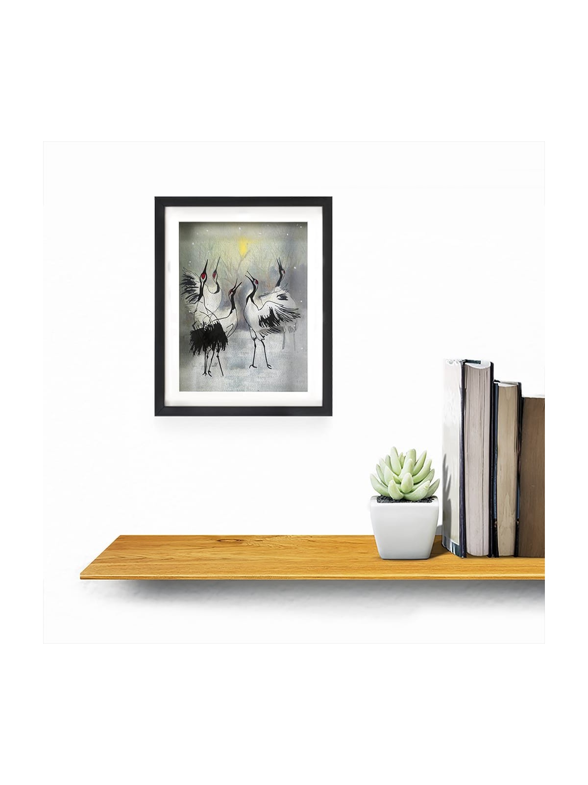 Dancing Cranes in the Winter 3d Artwork - Gift for , Tu B'Av Gifts , I