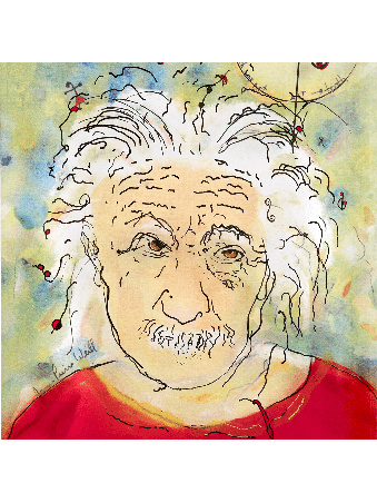 Albert Einstein Peinture 3D sur verre un hommage à , Cadeaux Tu B'Av , I
