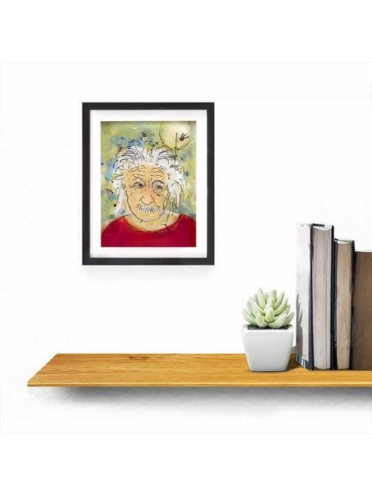 Albert Einstein Peinture 3D sur verre un hommage à , Cadeaux Tu B'Av , I
