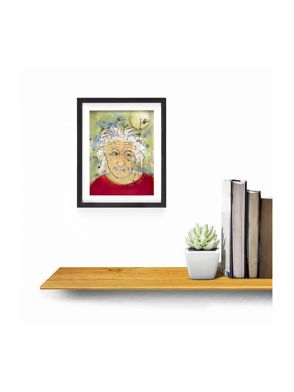 Albert Einstein Peinture 3D sur verre un hommage à , Cadeaux Tu B'Av , I
