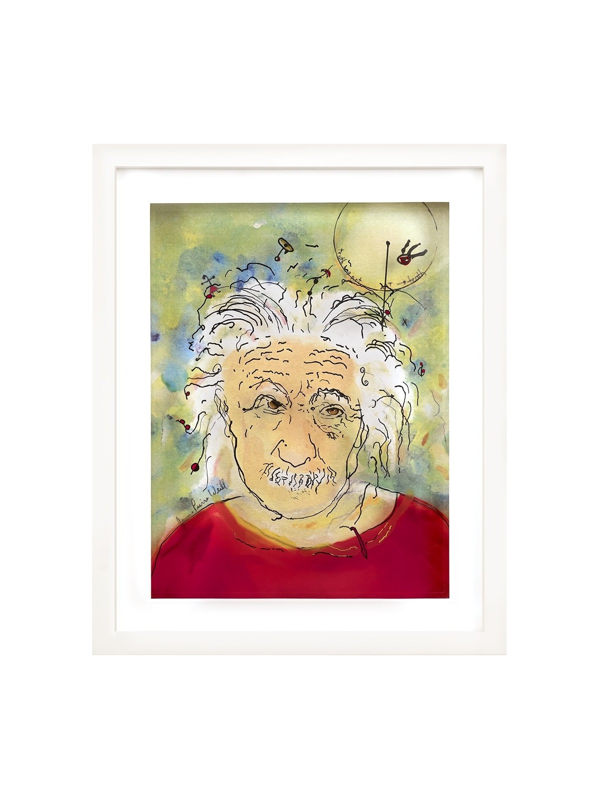 Albert Einstein 3D Painting On Glass a Tribute to  , Tu B'Av Gifts , I