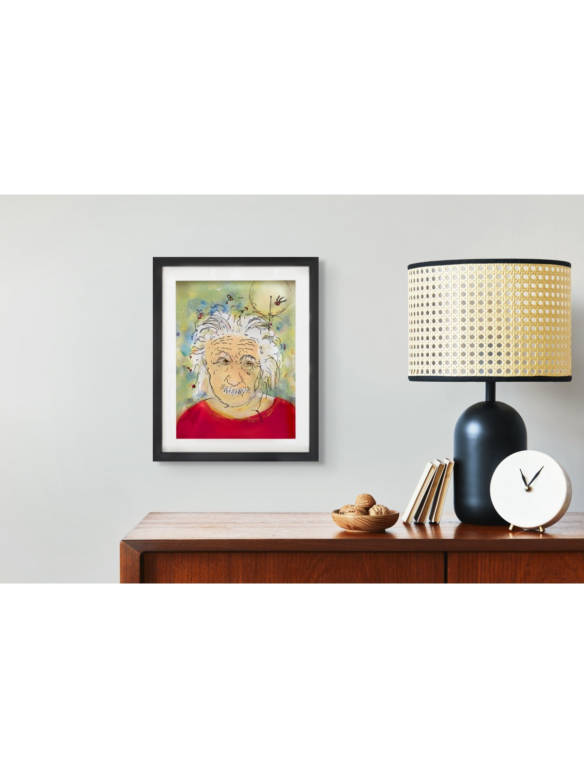 Albert Einstein Peinture 3D sur verre un hommage à , Cadeaux Tu B'Av , I