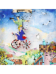 3D Painting of Couple's Adventure Flying Together  , Tu B'Av Gifts , I