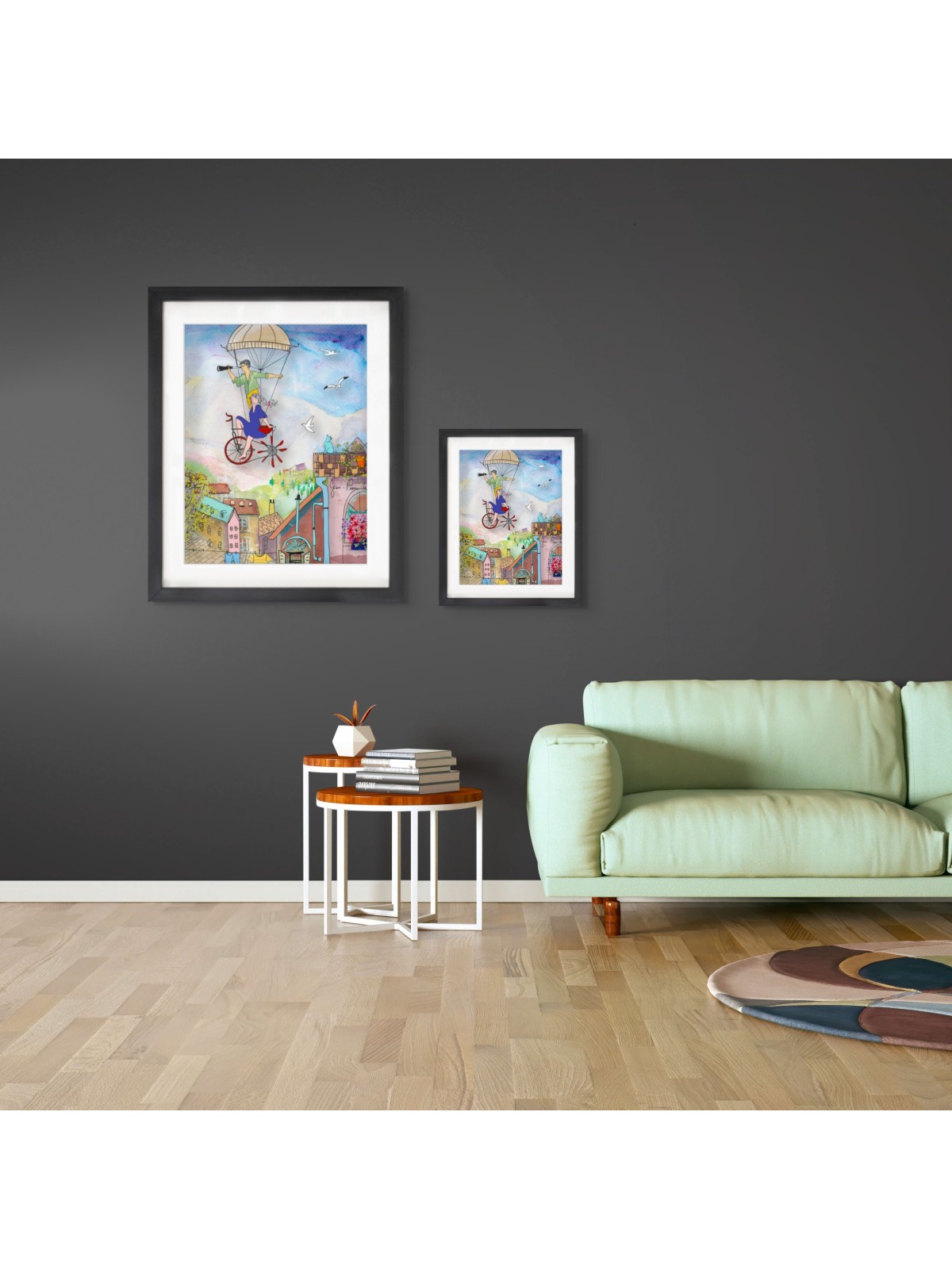 ציור תלת מימד של הרפתקאות זוג טסים ביחד , מתנות ט"ו באב , א