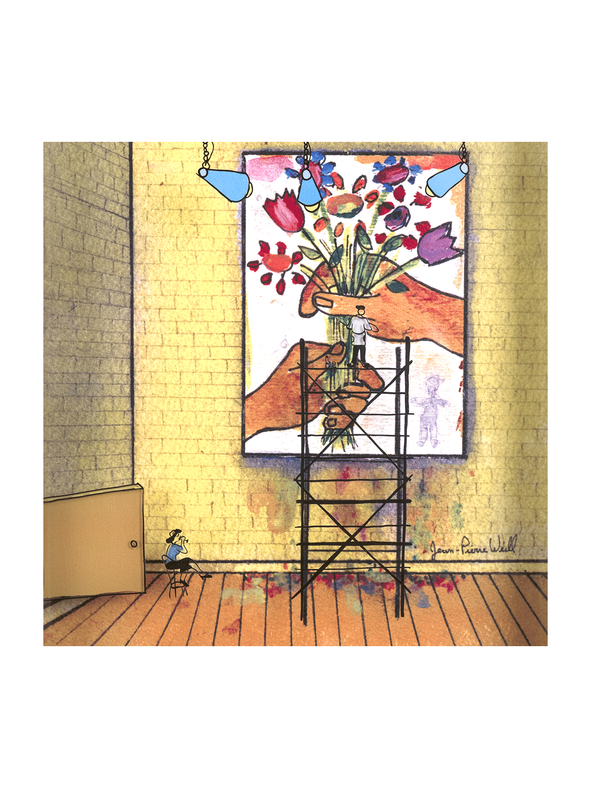 Happy Anniversary Romantic 3D Painting on Glass , Tu B'Av Gifts , Isra
