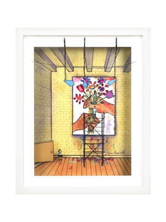 Happy Anniversary Romantic 3D Painting on Glass , Tu B'Av Gifts , Isra