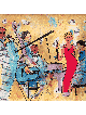 Jazz Band 3D Painting on Glass - Wall Art for Musi , Tu B'Av Gifts , I