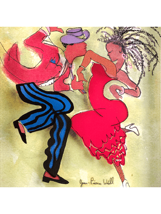 Peinture 3D de couple dansant sur verre - Pai romantique, cadeaux Tu B'Av, I