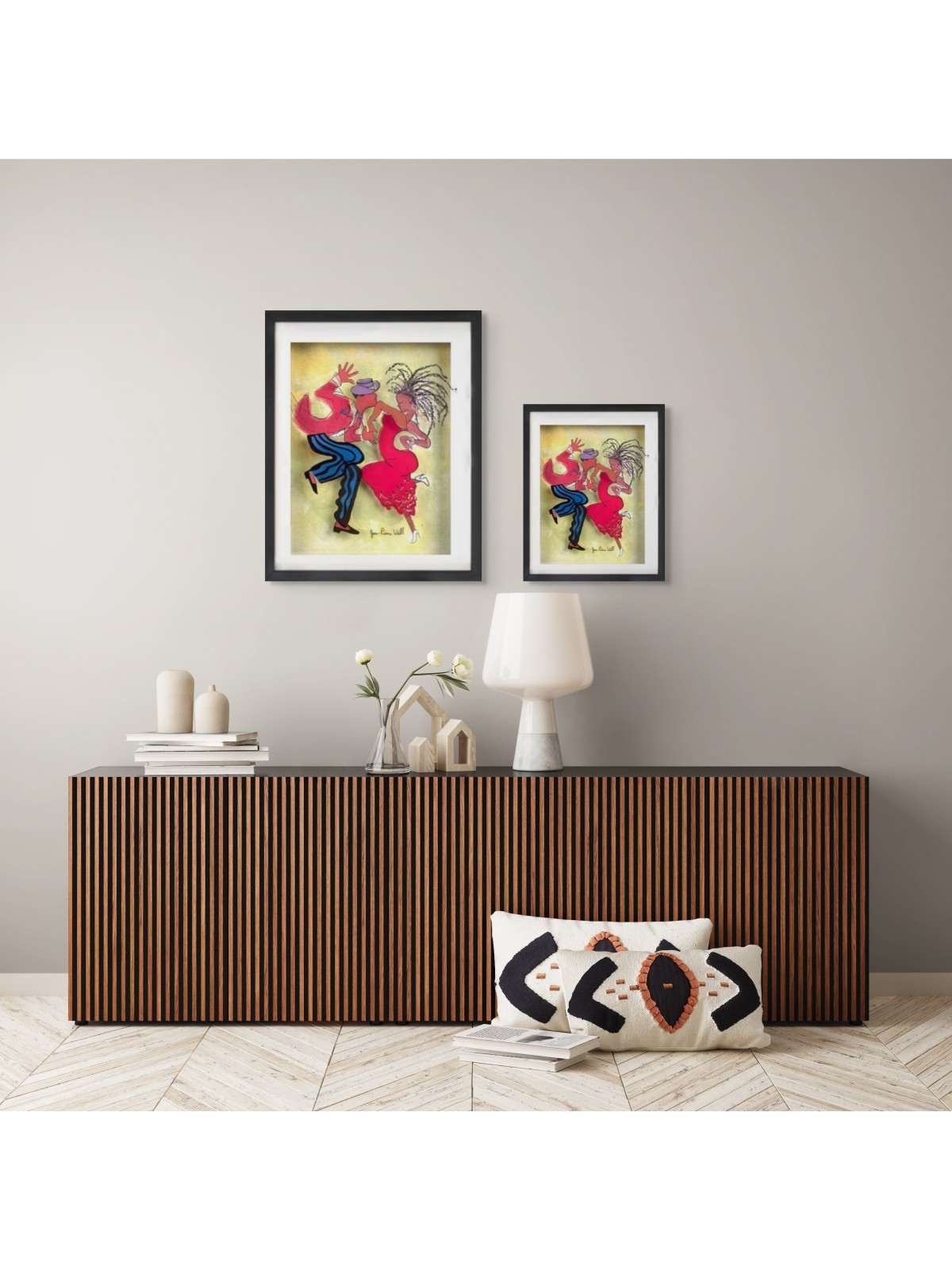Dancing Couple 3D Painting on Glass - Romantic Pai , Tu B'Av Gifts , I