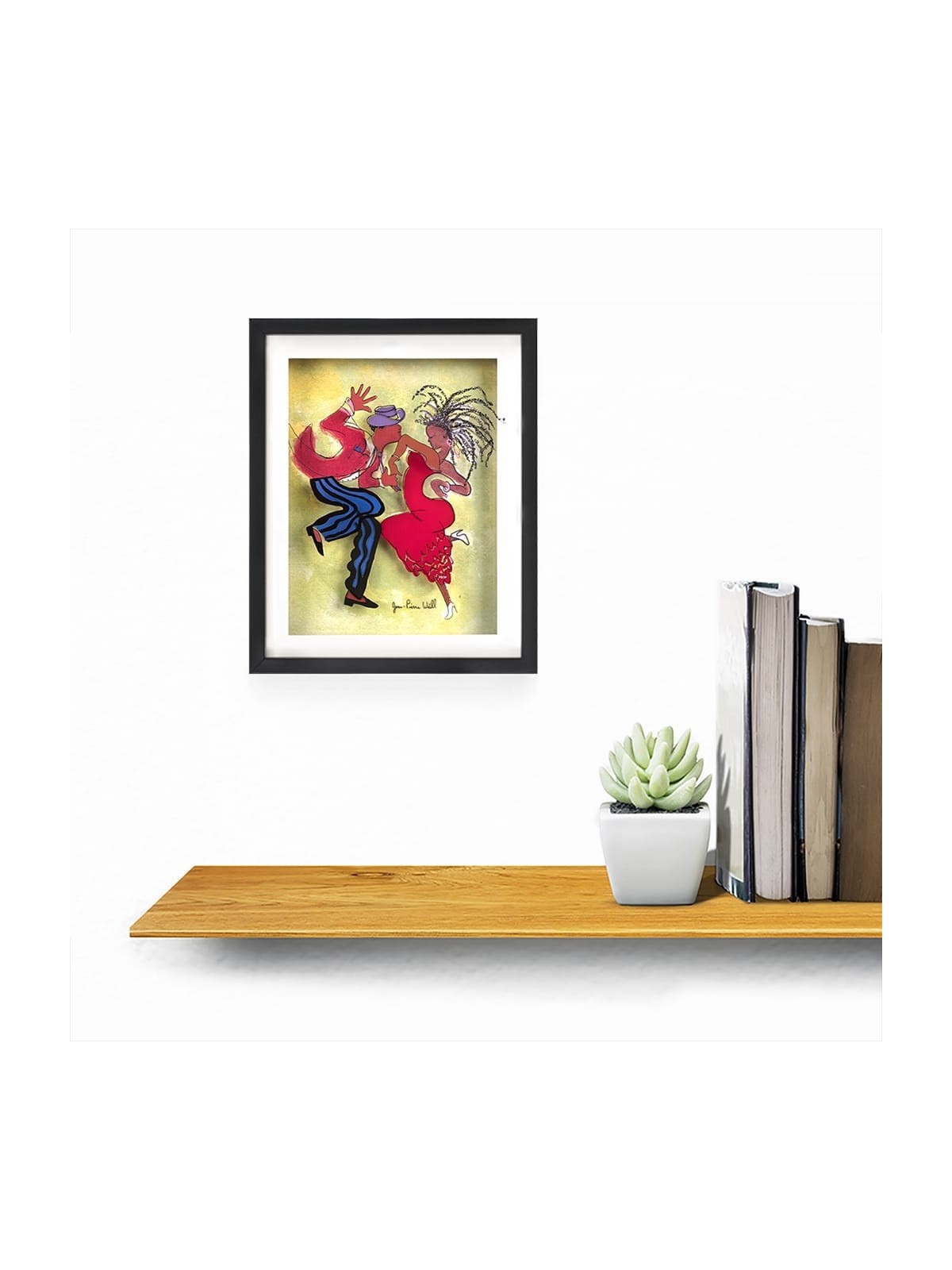 Peinture 3D de couple dansant sur verre - Pai romantique, cadeaux Tu B'Av, I
