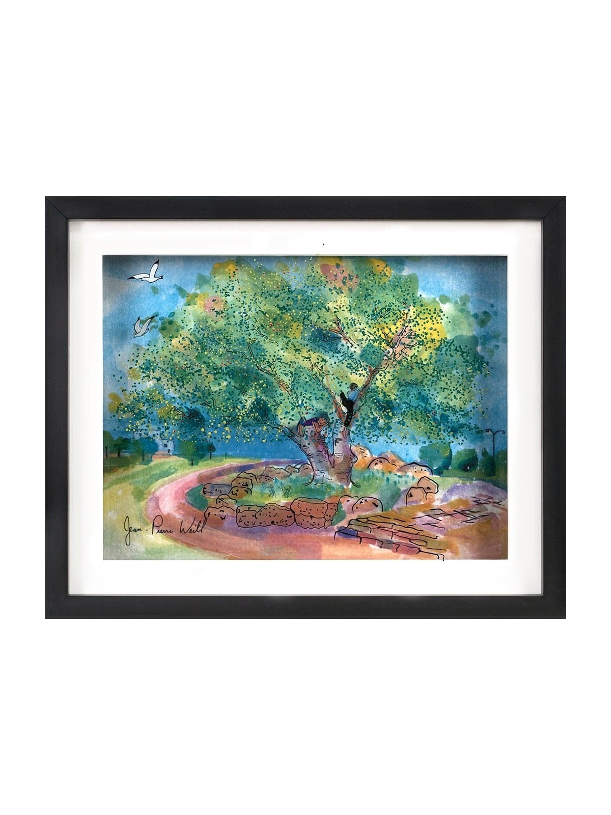Childhood Memories - 3D Glass Painting of an Oak T , Tu B'Av Gifts , I