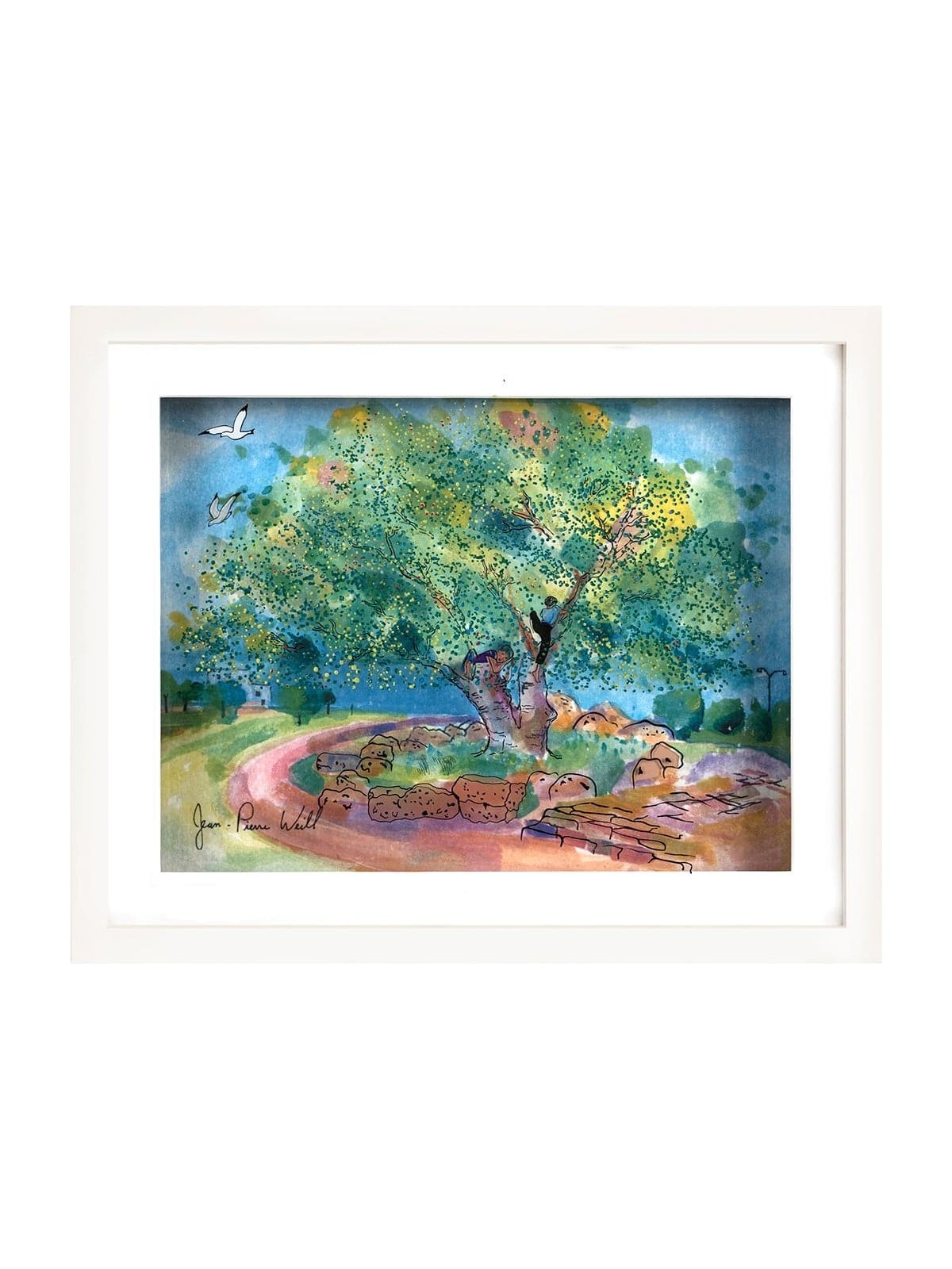 Childhood Memories - 3D Glass Painting of an Oak T , Tu B'Av Gifts , I