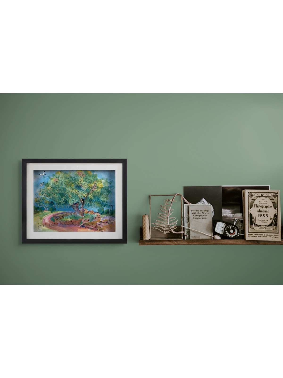 Childhood Memories - 3D Glass Painting of an Oak T , Tu B'Av Gifts , I