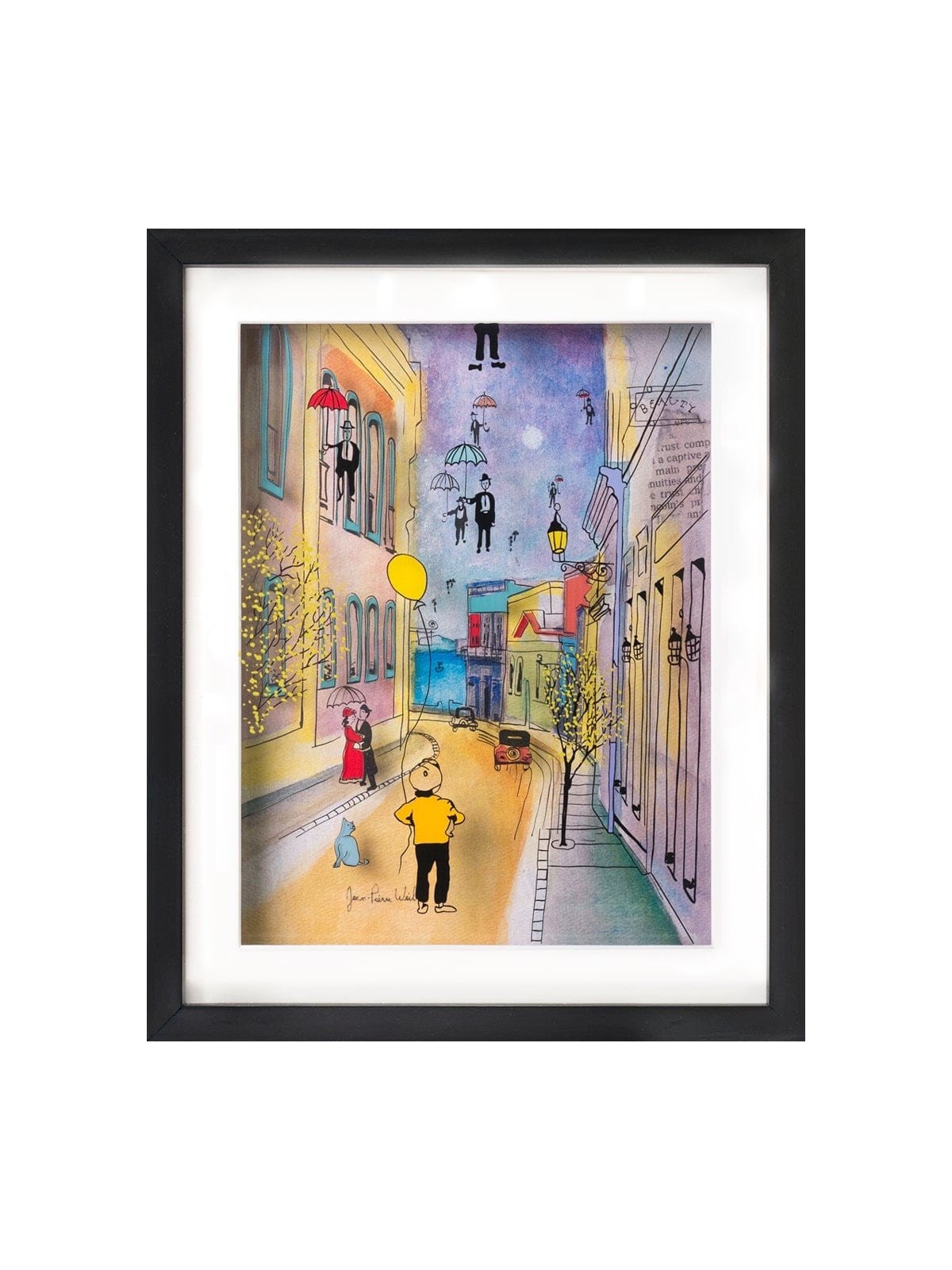 La peinture fantastique 3D de la rue flottante sur verre, cadeaux Tu B'Av, Isr